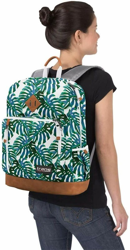 monstera leaves jansport backpack